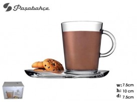 TAZA C/BANDEJA TRIBECA 14OZ 2PZ