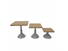 CAKE STAND 3PZ 17 21 25CM