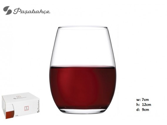 VASO VINO AMBER 19OZ 6PZ