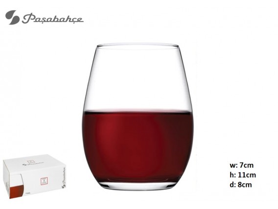 VASO VINO AMBER 15OZ 6PZ
