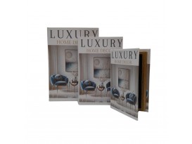 LIBRO CAJA 3PC MDF 30 26 21CM