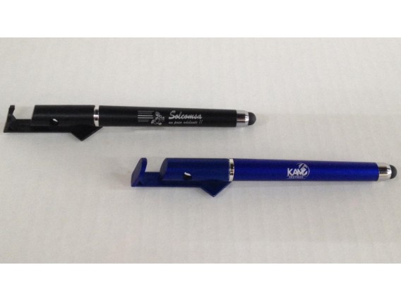 Boligrafo Con Stand Para Celular Y Puntero Para Pantalla Tactil 14CM